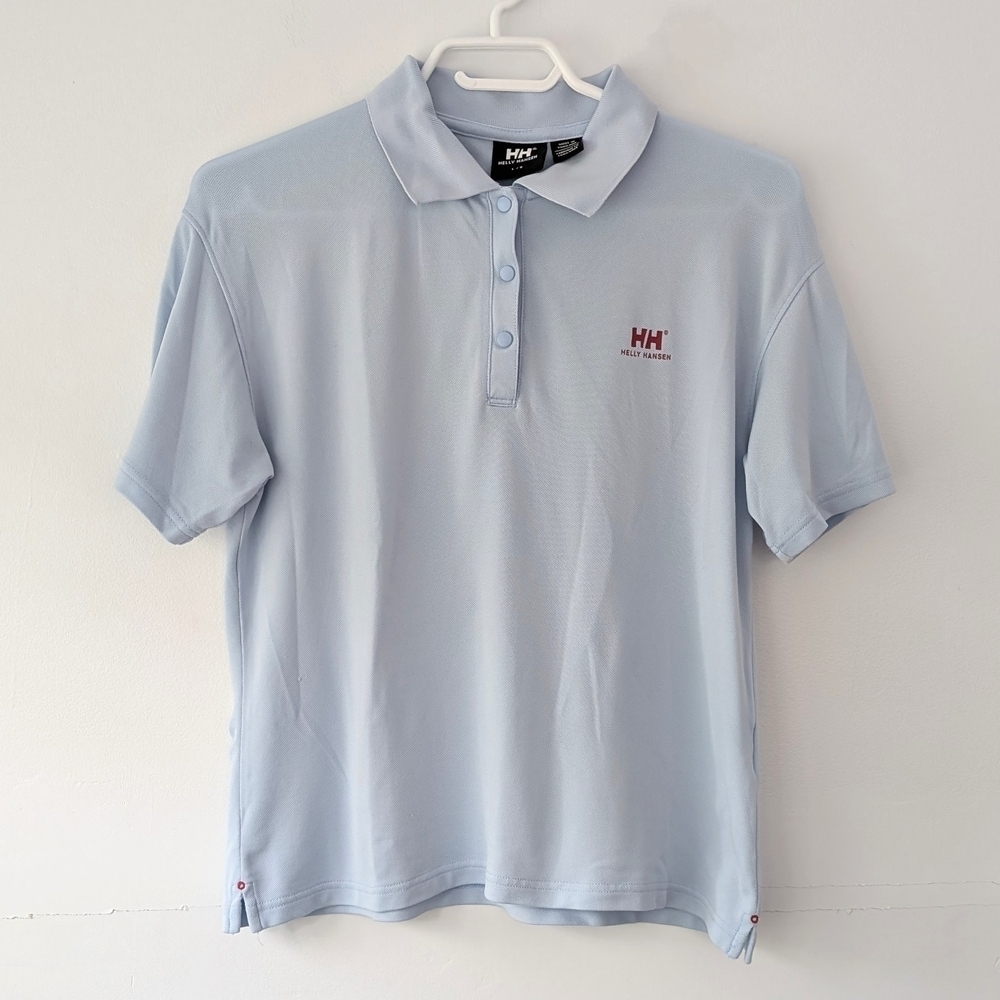 Helly Hansen Women's Light Golf / Tennis Blue Polo Shirt - Size Large